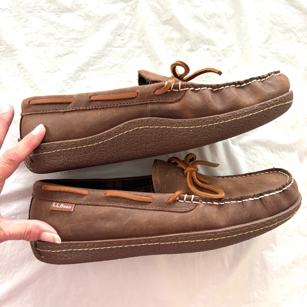 L.L. Bean Brown Loafers Moccasin-Style Slip-Ons - Picture 6 of 13
